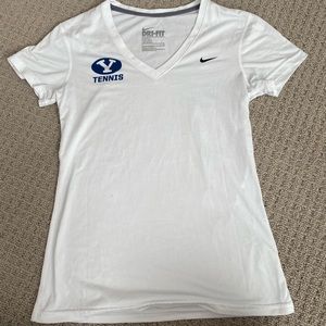 White Nike V Neck workout top
